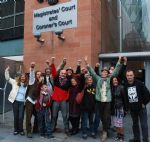 Barton Moss Protectors Outside Manchester Magistrates Court